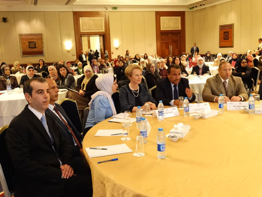 Senior officials and diplomats attend a ceremony in Amman on Monday to celebrate women's achievements under a programme to empower them in the public sector (Photo courtesy of Ministry of Public Sector Development)