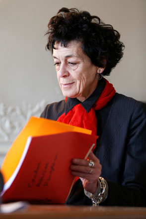 Isabelle Coutant-Peyre, lawyer and wife of Ilich Ramirez Sanchez, known as ‘Carlos the Jackal’, poses at her office, in Paris, France, on Friday (Reuters photo)