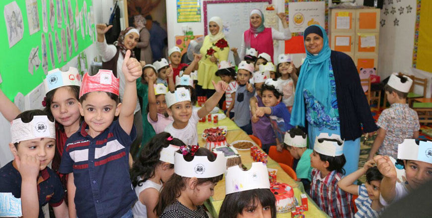 Children take part in a Labeeb's Friends storytelling session in a kindergarden in Amman recently (Photo courtesy of Labeeb’s Friends)