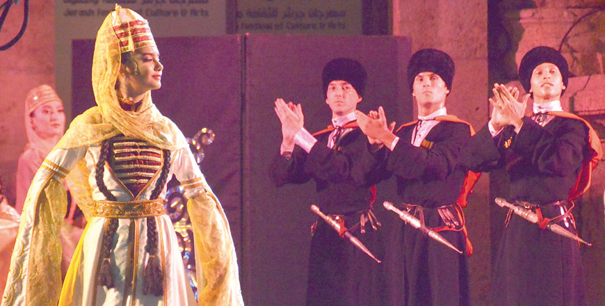 A total of 50 artists aged between 10 and 24 years take part in the show in Jerash on Saturday (Photo by Muath Frei)