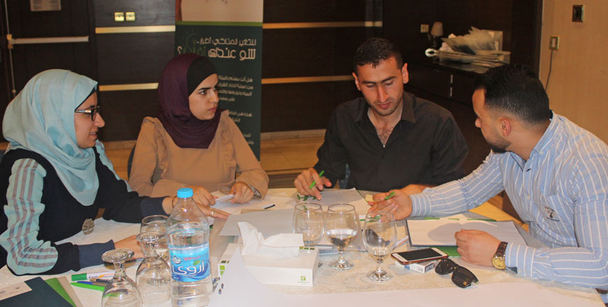 Climate change youth ambassadors and community-based organisations take part in the first workshop of the climate adaptation programme in Amman this weekend (Photo courtesy of WANA)