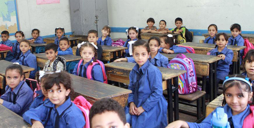 Students attend a class at a public school in Amman (Photo by Hassan Tamimi)