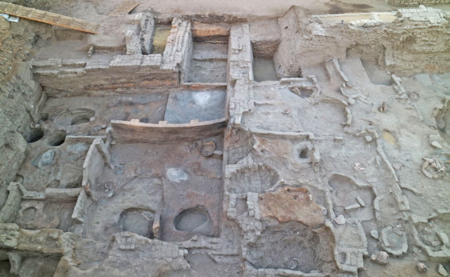 This handout photo dated December 9, 2017, and provided by the Egyptian ministry of antiquities on Thursday shows the ruins of two buildings used to supervise mines in ancient Egypt more than 4,400 years ago after they were discovered in the Tal Edfu area, north of Aswan, by a US-Egyptian mission (AFP photo)