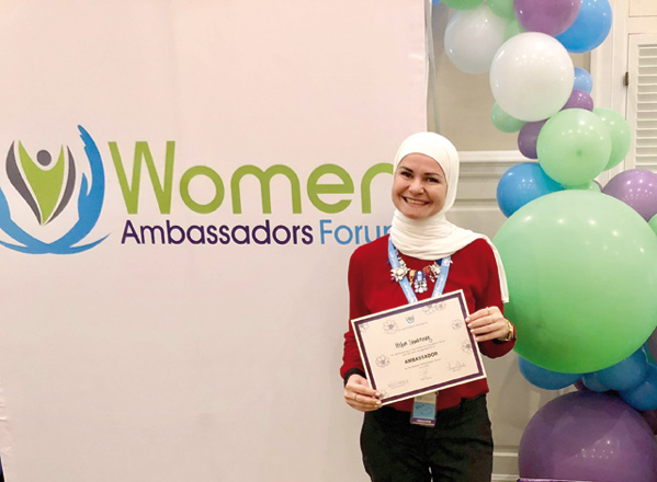 Hiba Shabrouq represents Jordan at the Women Ambassadors Forum in Dallas on June 17 (Photo courtesy of Hiba Shabrouq)