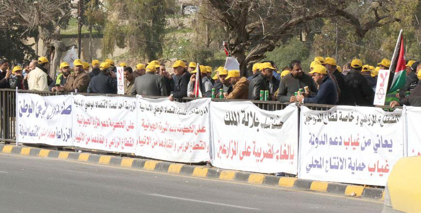 Farmers have been protesting in front of Parliament for over two months, denouncing the tax increase on agricultural products (File photo)