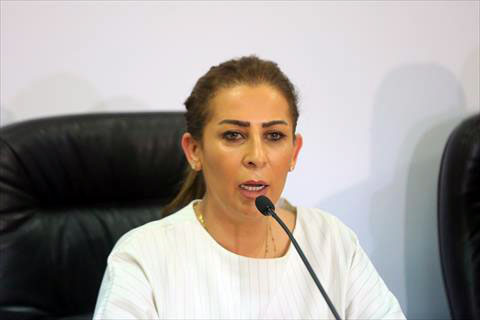 Minister of State for Media Affairs and Government Spokesperson Jumana Ghunaimat highlighted the role of media during a weekly press conference with journalists on Wednesday (Petra photo)