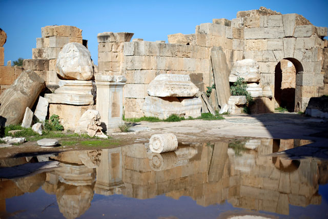 Ruins are seen in Leptis Magna on the Mediterranean coast of North Africa, east of Tripoli, Libya, October 31 (Reuters photo)