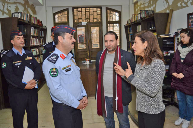 Nada Doumani, RFC communication and cultural programming manager, meets with the management of the correctional and rehabilitation centres at RFC on Tuesday  (Photo courtesy of RFC)