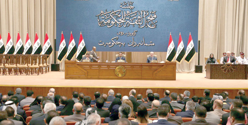 Iraq’s parliament urged the government on Sunday to remove thousands of American troops from the country (AFP photo)
