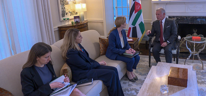 His Majesty King Abdullah meets USAID Administrator Samantha Power in Washington, DC (Photo courtesy of Royal Court)
