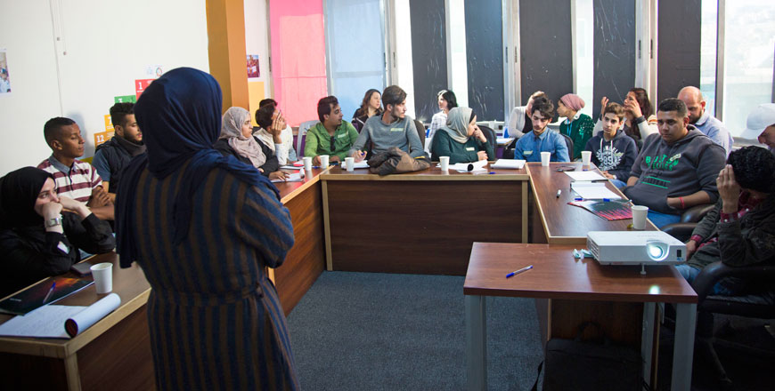 Youth from across the Kingdom participate in a media literacy information training session recently  (Photo courtesy of UNESCO)