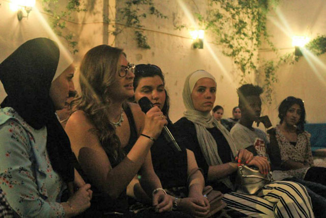 Participants in the event discuss the stigma surrounding mental health and the lack of available resources in Amman recently  (Photo courtesy of Hybris Media)