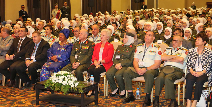 HRH Princess Muna attends a scientific day for nursing and healthcare support professions on Wednesday (Petra photo)