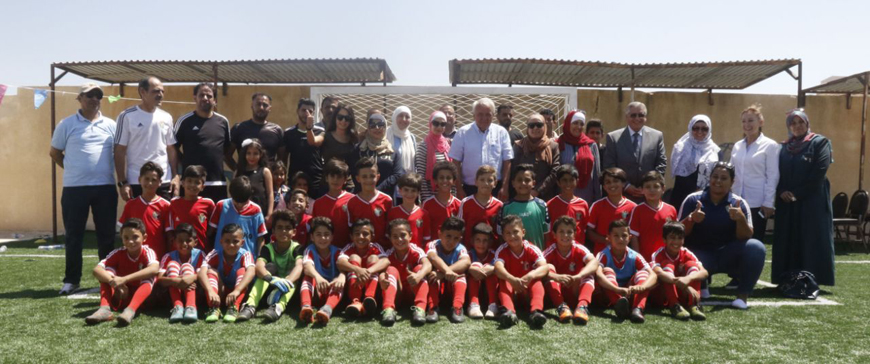 The ‘Norway Football Fields’ programme is a long-term football project across Jordan, according to the the Asian Football Development Project  (Photo courtesy of  AFDP)