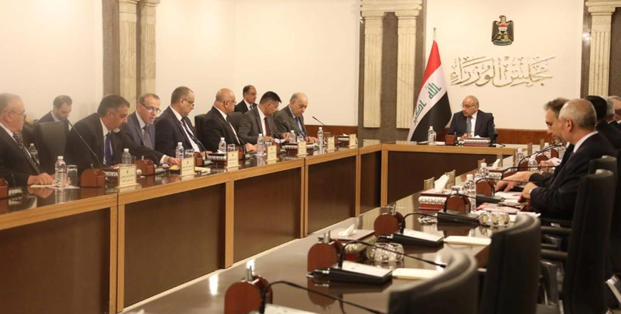 Iraq's Prime Minister-designate Adel Abdul Mahdi holds his first Cabinet session in Baghdad, Iraq, on Thursday (Reuters photo)