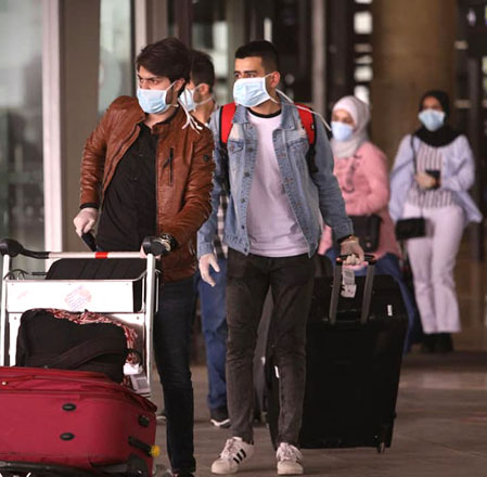 The use of the electronic bracelet in Jordan began on Saturday for people who are self-isolating at home in order to ensure that quarantine rules are respected (Photo courtesy of Queen Alia International Airport Facebook page)