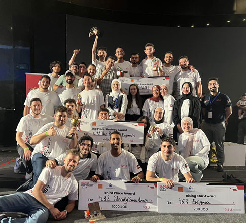 The university's teams secure first and third places out of 220 teams from 22 Jordanian universities (Photo courtesy of Princess Sumaya University for Technology)