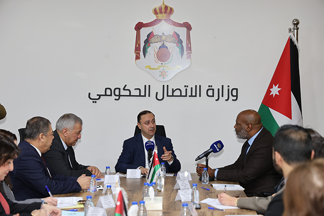 Discussions during the meeting focus on collaboration between the Ministry of Government Communications and Columbia University in media and communication (Petra photo)  