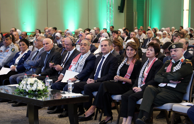 Deputising for His Majesty King Abdullah, Minister of Health Firas Hawari on Tuesday inaugurated the seventh Health Care Accreditation Council conference in the presence of HH Princess Dina Mired (Petra photo)