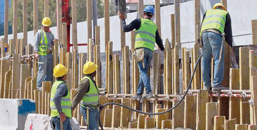 About 72 per cent of the construction workforce is composed of local workers, according to a report issued by the Jordan Chamber of Industry (File photo)