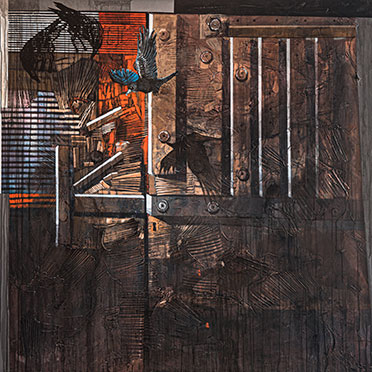 A work by Mohammad Al Jaloos on display at CAB Art Gallery (Photo courtesy of CAB Art Gallery)