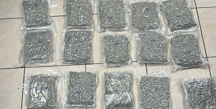 The Jordan Customs Department (JCD), in cooperation with the Anti-Narcotics Department (AND) and security agencies, on Sunday thwarts an attempt to smuggle 16 kilogrammes of marijuana through Queen Alia International Airport's passenger terminal (Petra photo)
