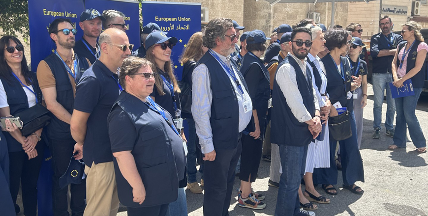 AMMAN—The European Union Election Observation Mission on Friday announces the deployment of 28 long-term observers across Jordan as part of its mission to monitor the 2024 parliamentary elections (Photo by Maria Weldali)