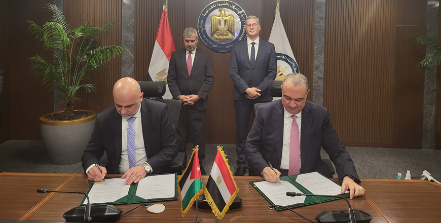 Jordan and Egypt on Monday took a ‘significant’ step towards bolstering regional energy cooperation by signing an agreement that enables Jordan to utilise Egypt’s floating storage and regasification units (FSRUs) for the next two years (Petra photo)