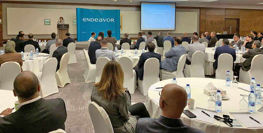  Managing Director of Endeavor Jordan Reem Goussous speaks during a meeting on Saturday (Photo courtesy of Endeavor Jordan)