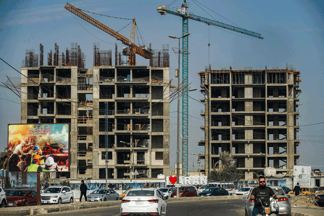 This photo taken on December 16, 2022, shows a view of unfinished apartment buildings at a housing complex in Iraq's capital Baghdad (AFP photo)