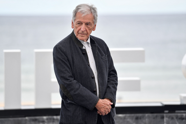 Greek director Costa Gavras poses to promote the film ‘Le Dernier Souffle’ (The last breath) during the 72nd San Sebastian International Film Festival in the northern Spanish Basque city of San Sebastian on September 25, 2024 (AFP photo)