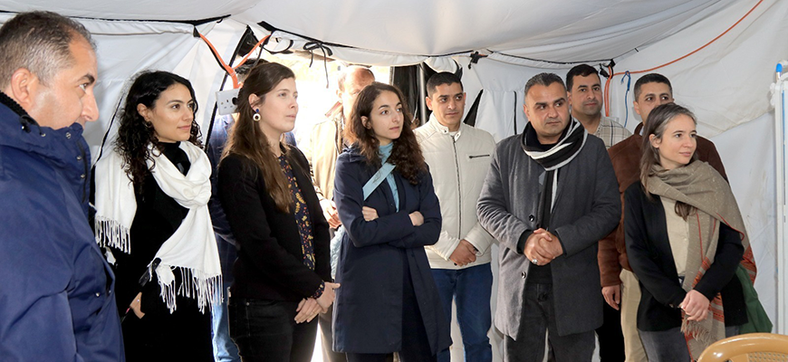 A delegation from the French Consulate in Jerusalem, led by Advisor for Cultural Cooperation and Activities  Mathilde Michel, on Thursday visited the Jordanian field hospital in Nablus (Petra photo)