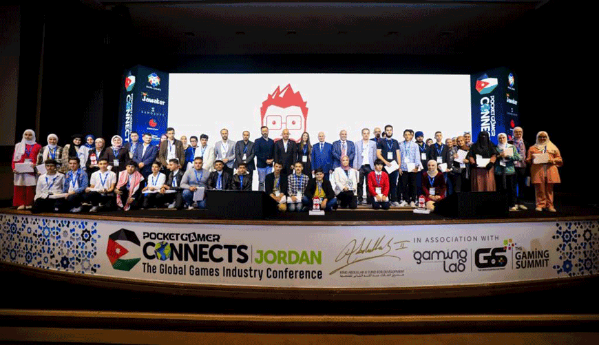 Pocket Gamer Connects, an international gaming conference held by the King Abdullah II Fund for Development (KAFD), which falls within the 11th round of the Jordan Gaming Summit, kicked off on Saturday at the King Hussein Bin Talal Convention Centre (Photo courtesy of KAFD)