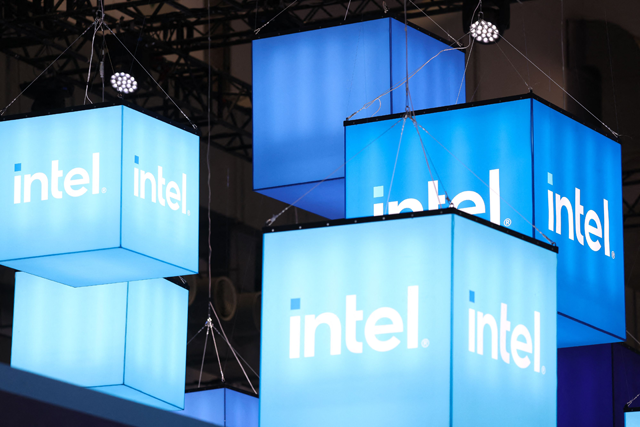 The logo of Intel is seen during the Computex 2024 expo in Taipei on June 4, 2024 (AFP photo)