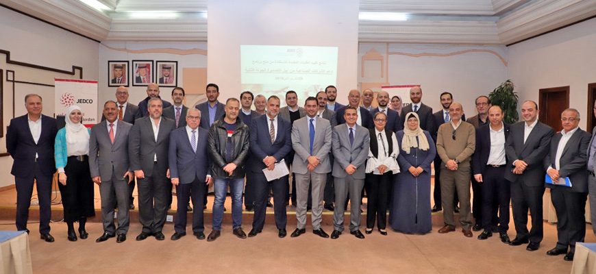 The Jordan Enterprise Development Corporation signed agreements on Wednesday with 21 small- and medium-sized enterprises (SMEs) that joined its ‘Enhancing Industrial SMEs to Export II’ programme  (Photo courtesy of JEDCO)