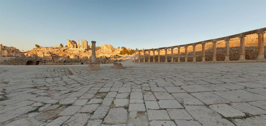 A view of the archaeological site in Jerash in Panorama 360 (Photo courtesy of Qutaiba Dasouki)