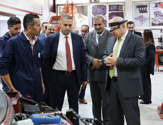 Minister of Labour Khaled Bakkar says the employment rate for graduates from the Kingdom's vocational training centres has reached 90 per cent (Petra photo)