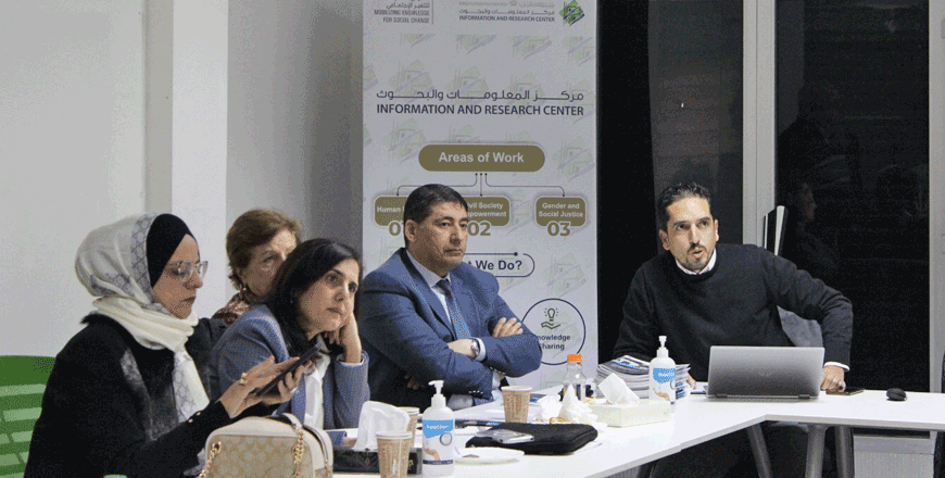 Speakers during a roundtable organised by the Information and Research Centre of the King Hussein Foundation on Tuesday (Photo courtesy of IRCKHF)