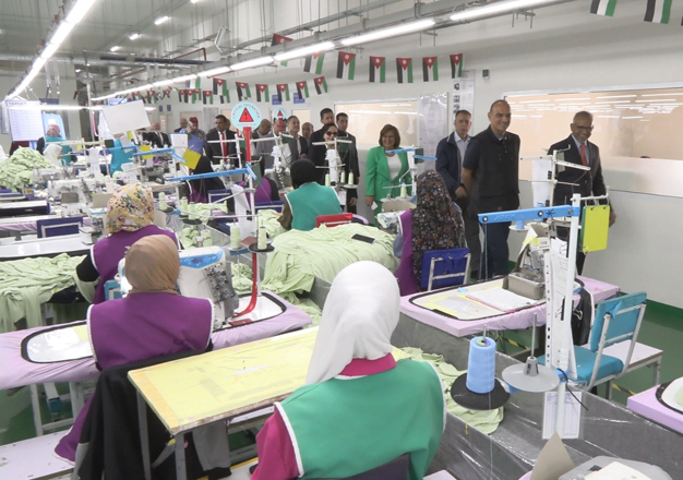 Prime Minister Bisher Khasawneh on Monday attends the opening of a new garment factory in Karak, which is expected to create over 1,000 direct jobs (Petra photo)