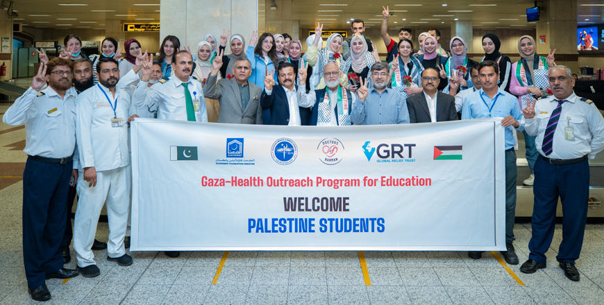 192 Palestinian medical students in Pakistan are facilitated to complete their medical education in Pakistani universities (Photo courtesy of Alkhidmat Foundation Pakistan)