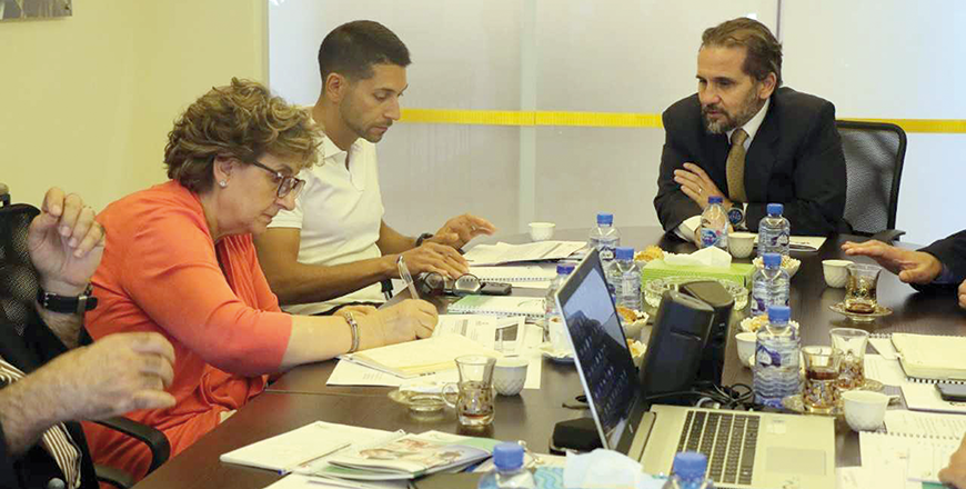 HH Prince Mired meets with Fares Al Sayegh, CEO of Roya Media Group, on Monday (Petra photo)