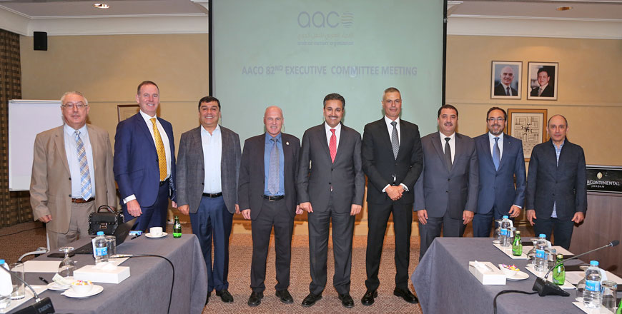 This photo shows participants in the Arab Air Carriers Organisation executive committee meeting held in Amman on Thursday  (Photo courtesy of RJ)