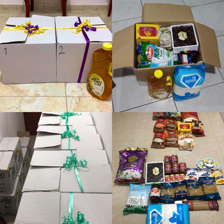 In this combo image, foodstuff are seen packaged for distribution to underprivileged  families (Photo courtesy of Be Positive initiative)