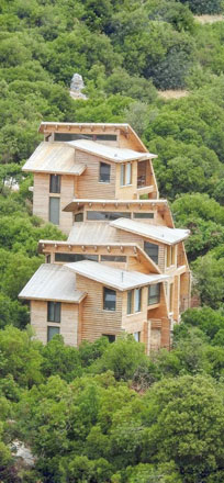 A view of cottages at the Ajloun Forest Reserve, some 80km north of Amman (Photo courtesy Ajloun Forest Reserve Facebook page)