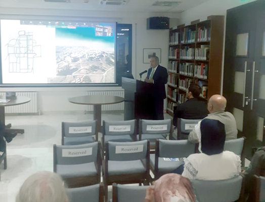 Ihab Amarin, director of The Jordan Museum, presents ‘The Jordan Museum: More than 10,000 years of Human Resilience and Innovation’ on Tuesday (Photo by Saeb Rawashdeh)