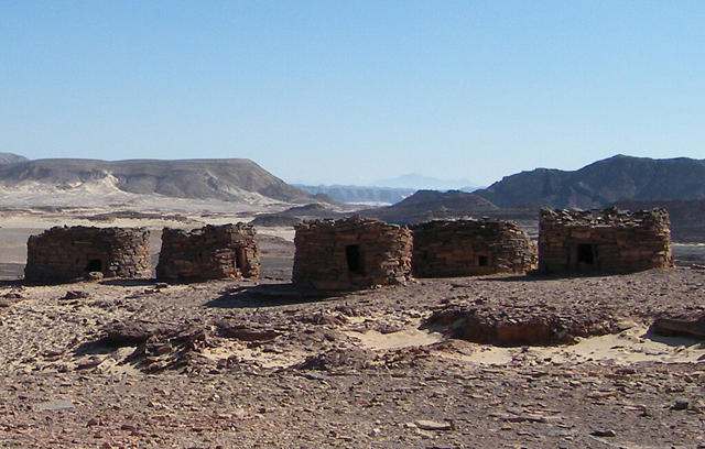 A group of nawamis in the eastern Sinai Peninsula dating from the 1st millennium BC (Photo of Nicky Somerset)