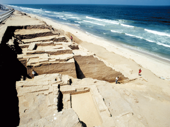 Remains of Anthedon, also referred to as Al Balakhiyya, was a Hellenistic city near Gaza (Photo courtesy of EBAF)