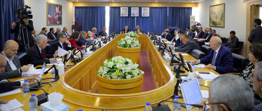 Members of the Senate’s Legal Committee during a meeting on Sunday (Petra photo)