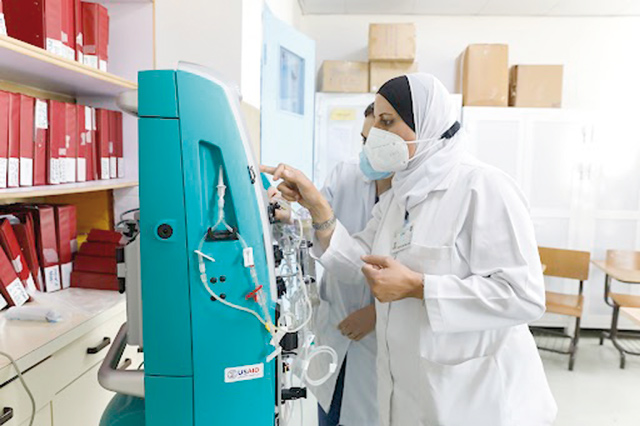 USAID has partnered with the Government of Jordan to fight COVID-19 by training more than 16,500 healthcare providers to identify and treat COVID-19 patients (Photo courtesy of USAID)