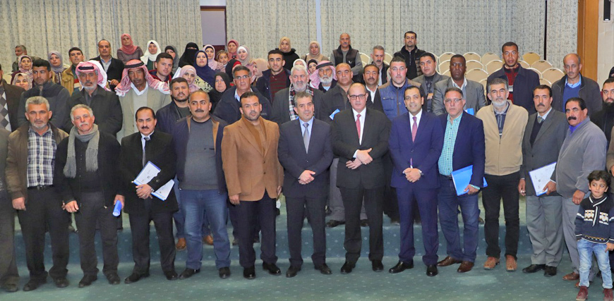   In this undated photo, representatives from the Jordan Enterprise Development Corporation (JEDCO), various projects and foundations pose for a photo after JEDCO signed agreements to support agriculture  (Photo courtesy of the Jordan Enterprise Development Corporation)